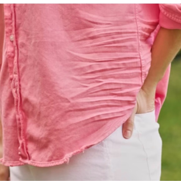 Frank & Eileen BARRY Tailored Button-Up Shirt Famous Denim Size: M - Picture 5 of 9